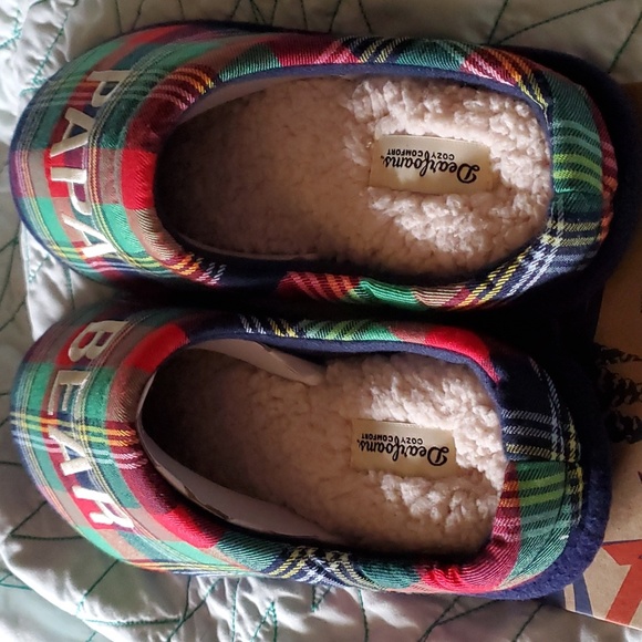 Papa Bear Plaid Dearfoam Slippers - Picture 5 of 7